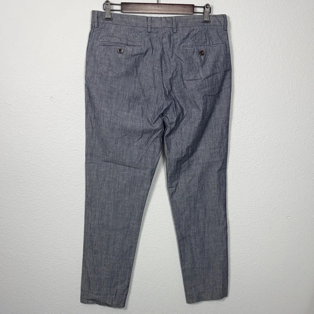 J. Crew Men's Bowery Chambray A Cone Denim Trousers